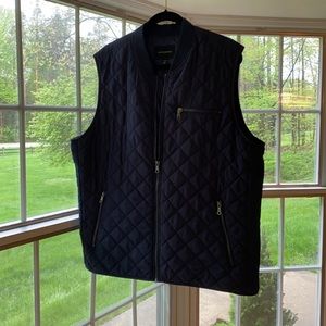 Men’s navy blue quilted vest
